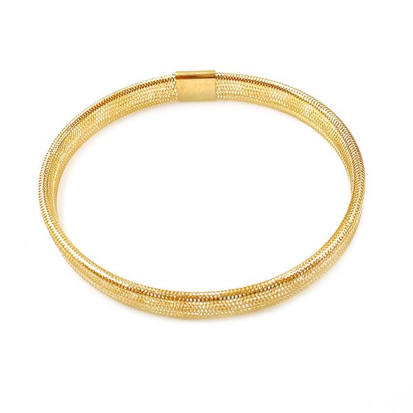دستبند طلا 18 عیار زنانه هماتیت گلد مدل کشی کد 131042