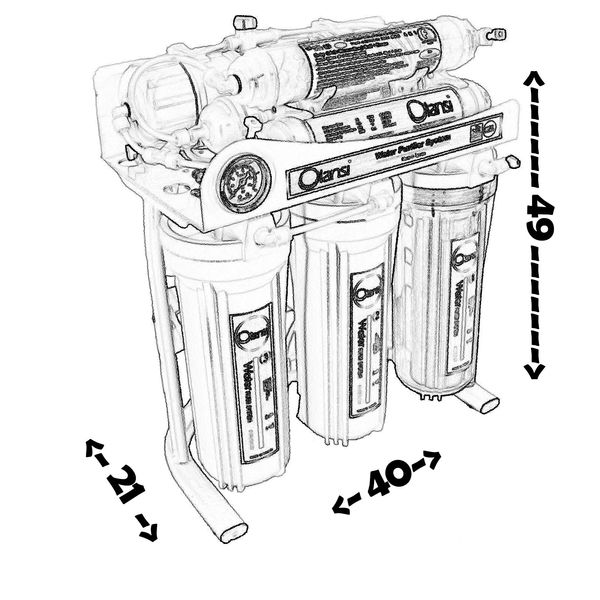 دستگاه تصفیه کننده آب آکوآ کلیر مدل RO_ACG8060 به همراه فیلتر مجموعه 4 عددی