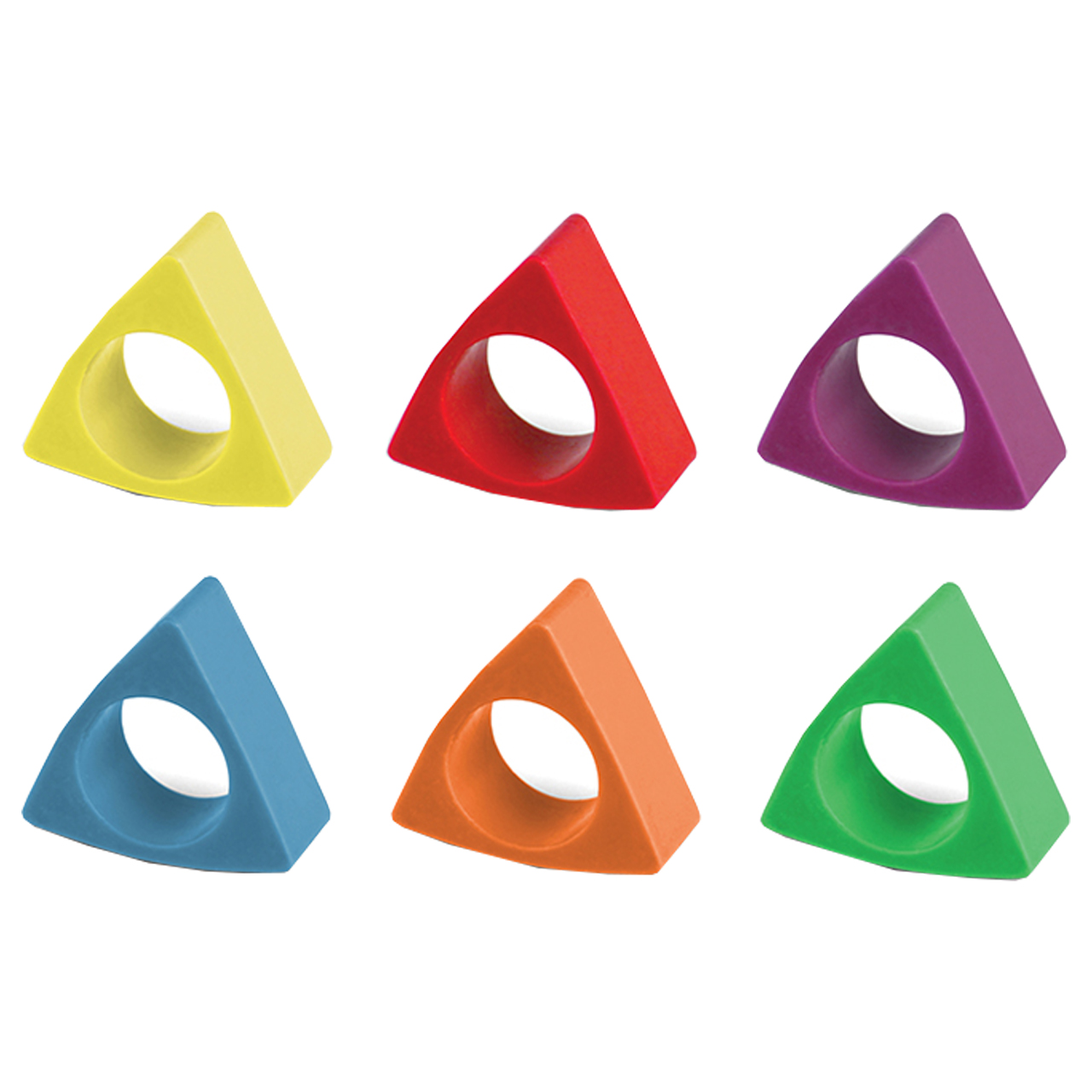 مداد شمعی کیکرلند مدل Triangle Rings بسته 6 عددی