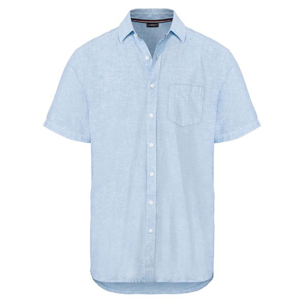 پیراهن آستین کوتاه مردانه لیورجی مدل لینن کد 14321820