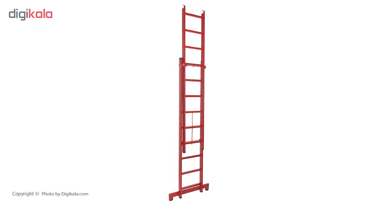 نردبان 18 پله قائم مدل 4 متری به همراه پایه تعادل