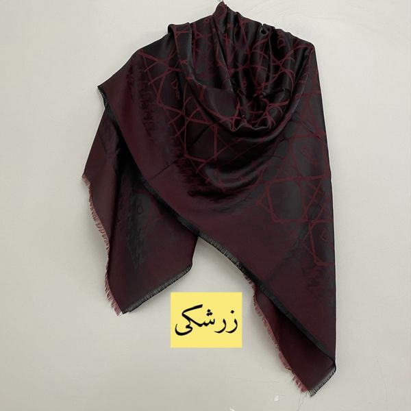 روسری زنانه مدل ابریشم ژاکارد دو رو کد 12