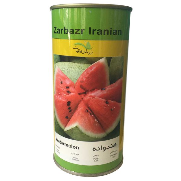 بذر هندوانه زر بذر ایرانیان قوطی 50 گرمی کد GH50g-45