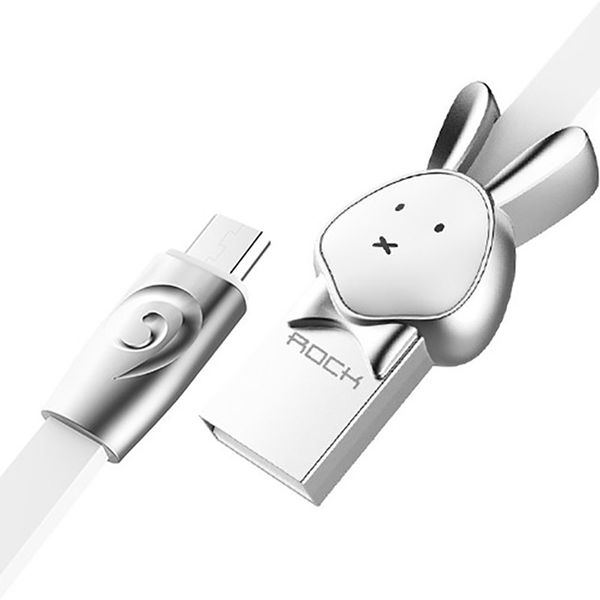 کابل تبدیل USB به MicroUSB راک اسپیس مدل Rabbit به طول 1 متر