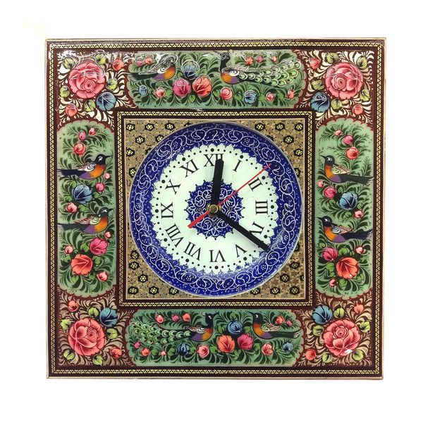 ساعت خاتم لوح هنر طرح گل و پرنده برجسته کد 1081