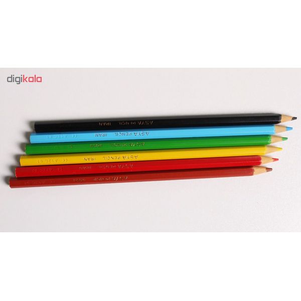 مداد رنگی 6 رنگ آسیا مدل ISMR-00014