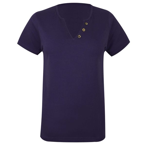 تی شرت آستین کوتاه زنانه کانتکس مدل 249009903 نخ پنبه رنگ بنفش
