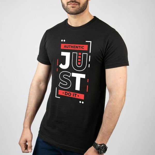 تی شرت آستین کوتاه مردانه مدل نوشته Just do it کد T009