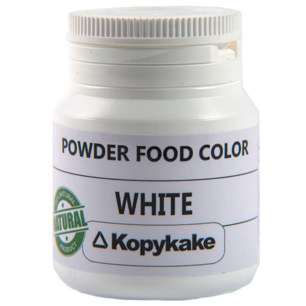 رنگ خوراکی پودری محلول در آب سفید کپی کیک - 25 گرم 