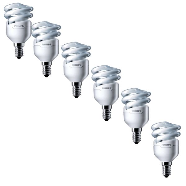 لامپ کم مصرف 8 وات فیلیپس مدل TORNADO پایه E14 بسته 6 عددی