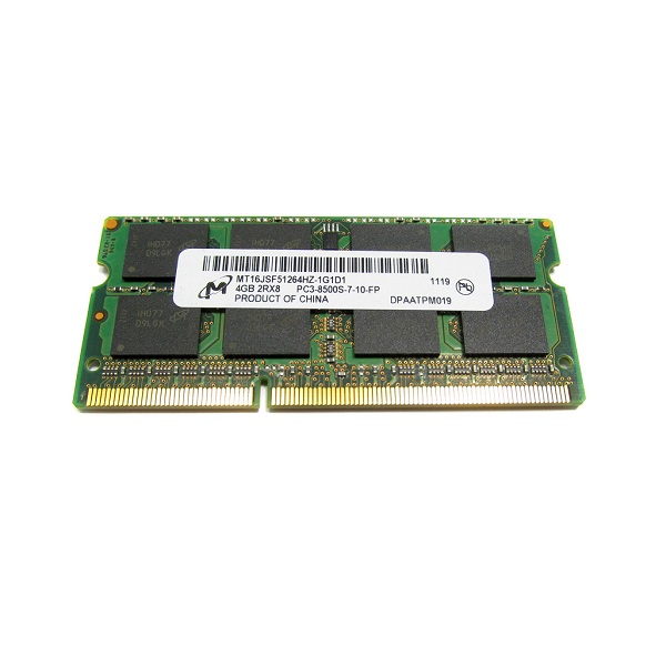 رم لپ تاپ DDR3 تک کاناله 1066 مگاهرتز CL7 میکرون مدل PC3-8500S ظرفیت 4 گیگابایت