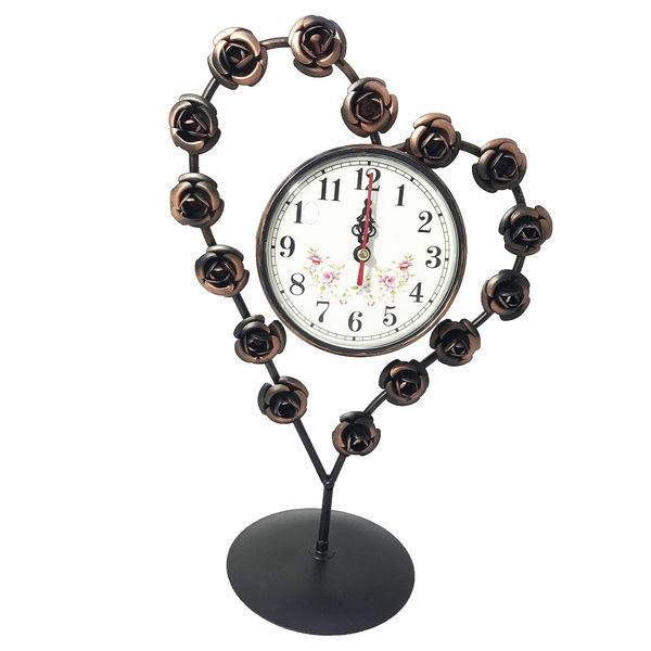 ساعت رومیزی ایرسا مدل گل فلزی