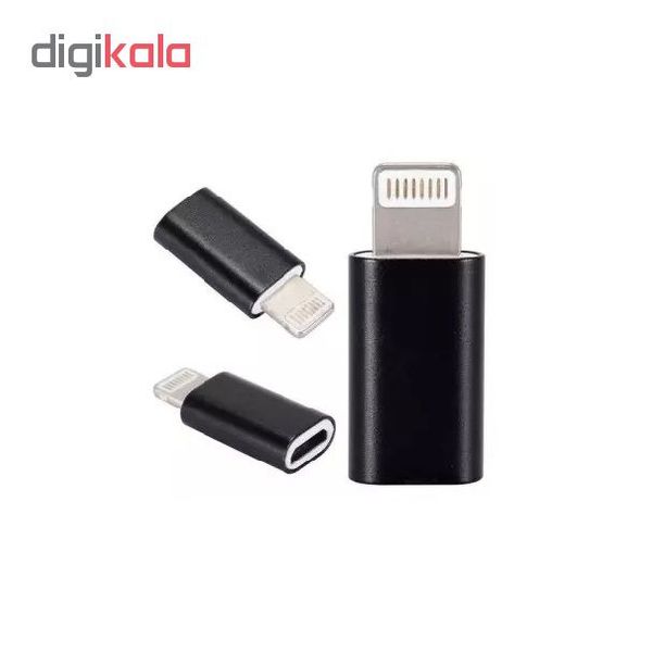 تبدیل micro USB به لایتنینگ مدل Metal adapter