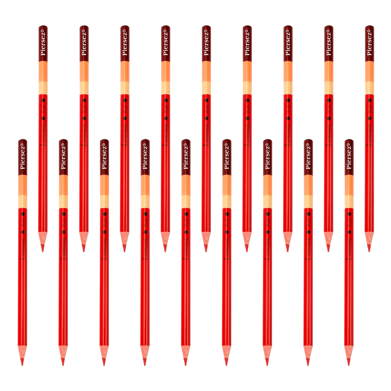 مداد قرمز پییرسز کد PZB0038 مدل لامونت بسته 18 عددی