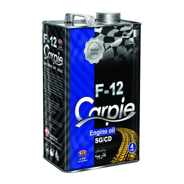 روغن موتور کارپیه کد F12 مدل 20W50 SG/CD حجم 4 لیتر