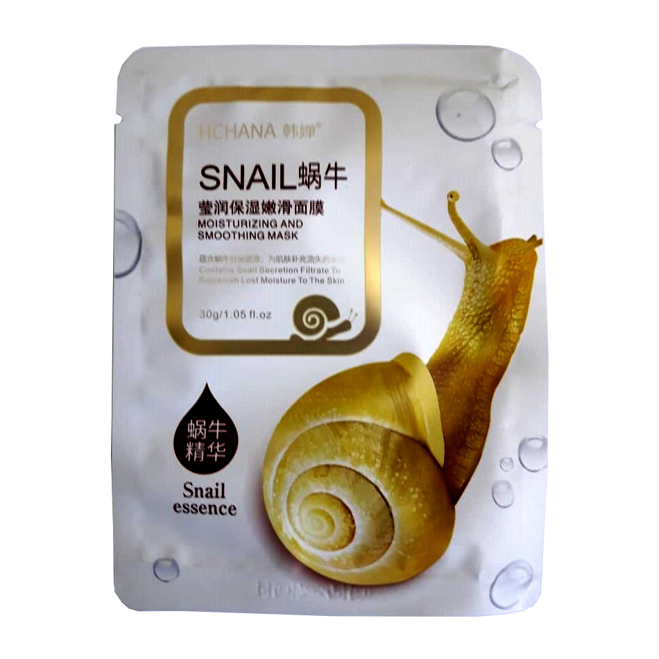 ماسک صورت هچانا مدل snail sssence کد 7496 وزن 30 گرم