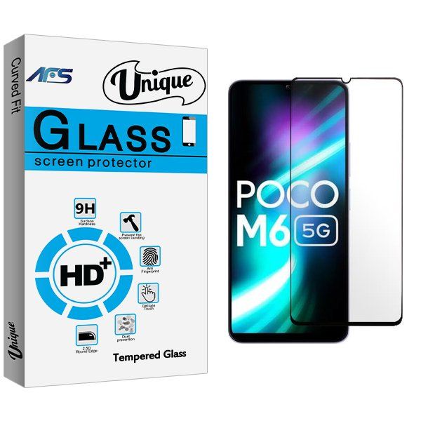 محافظ صفحه نمایش شیشه ای ای اف اس مدل Unique مناسب برای گوشی موبایل شیائومی Poco M6
