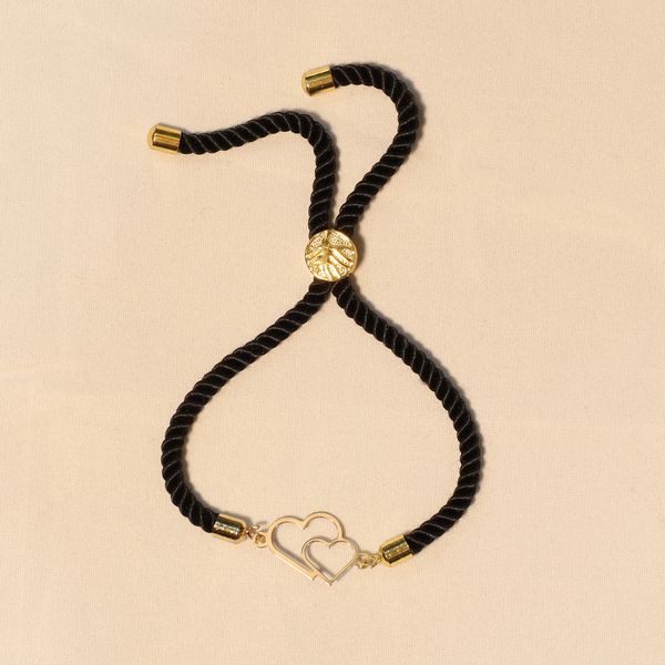 دستبند طلا 18 عیار زنانه آمانژ مدل قلب کد D9596