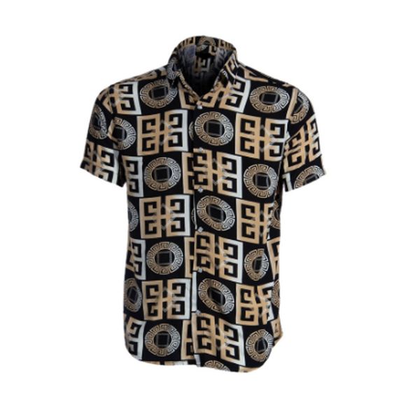 پیراهن آستین کوتاه مردانه مدل هاوایی کد VER-1402