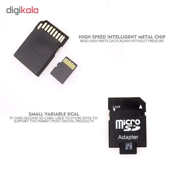 کارت حافظه microSDHC  مدل DR8001 کلاس 10استاندارد HC ظرفیت 8 گیگابایت وکیوم آبی به همراه آداپتور SD