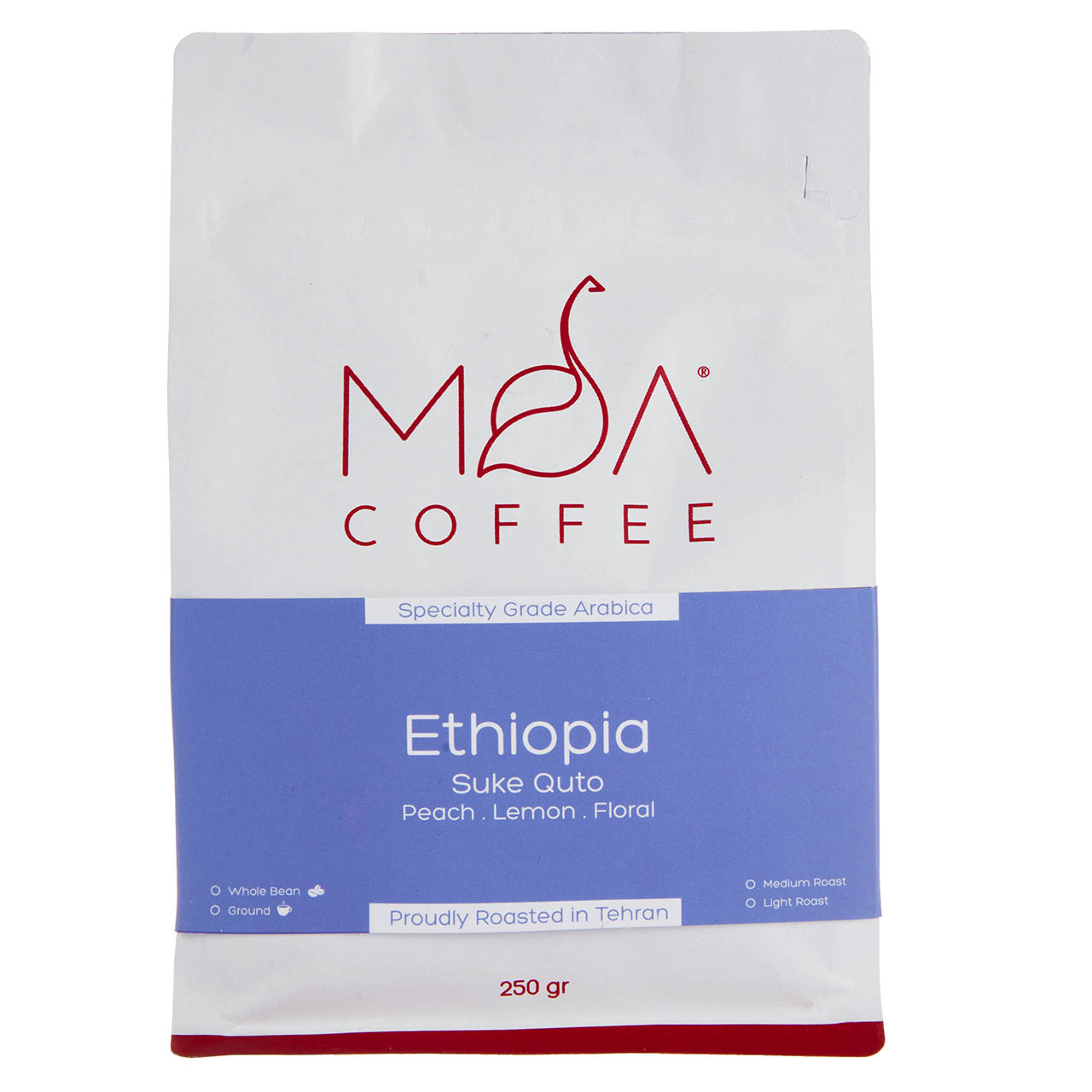 دانه قهوه Ethiopia Suke Quto موآ مقدار 250 گرم