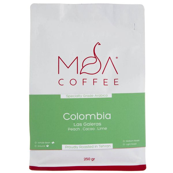 دانه قهوه Colombia Las Galeras موآ مقدار 250 گرم
