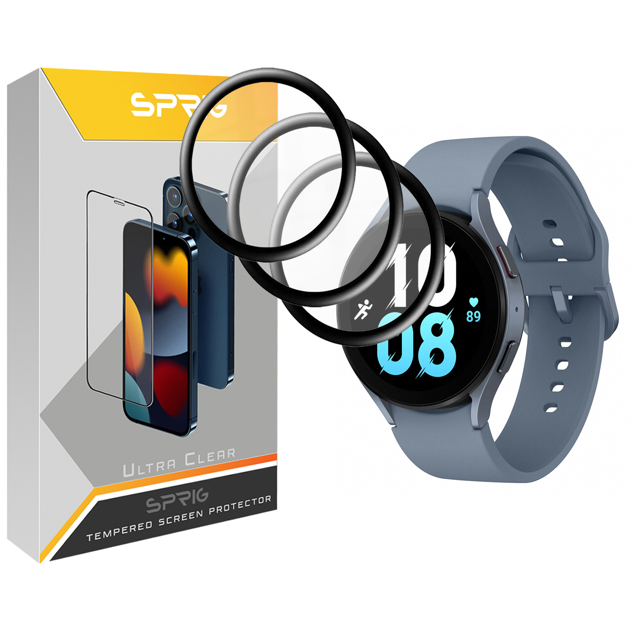 محافظ صفحه نمایش نانو اسپریگ مدل SPG مناسب برای ساعت هوشمند سامسونگ Galaxy Watch 5 Pro 45mm بسته سه عددی