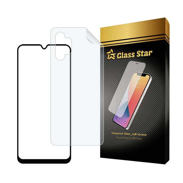 محافظ صفحه نمایش سرامیکی شفاف گلس استار مدل CERAMICNANOST مناسب برای گوشی موبایل سامسونگ Galaxy A32 4G به همراه محافظ پشت گوشی هیدروژل