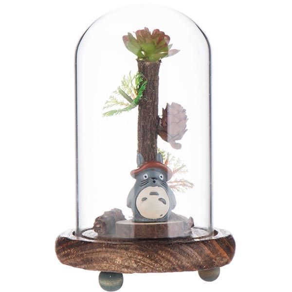 عروسک تزئینی درختچه با موش کلاهدار داخل شیشه