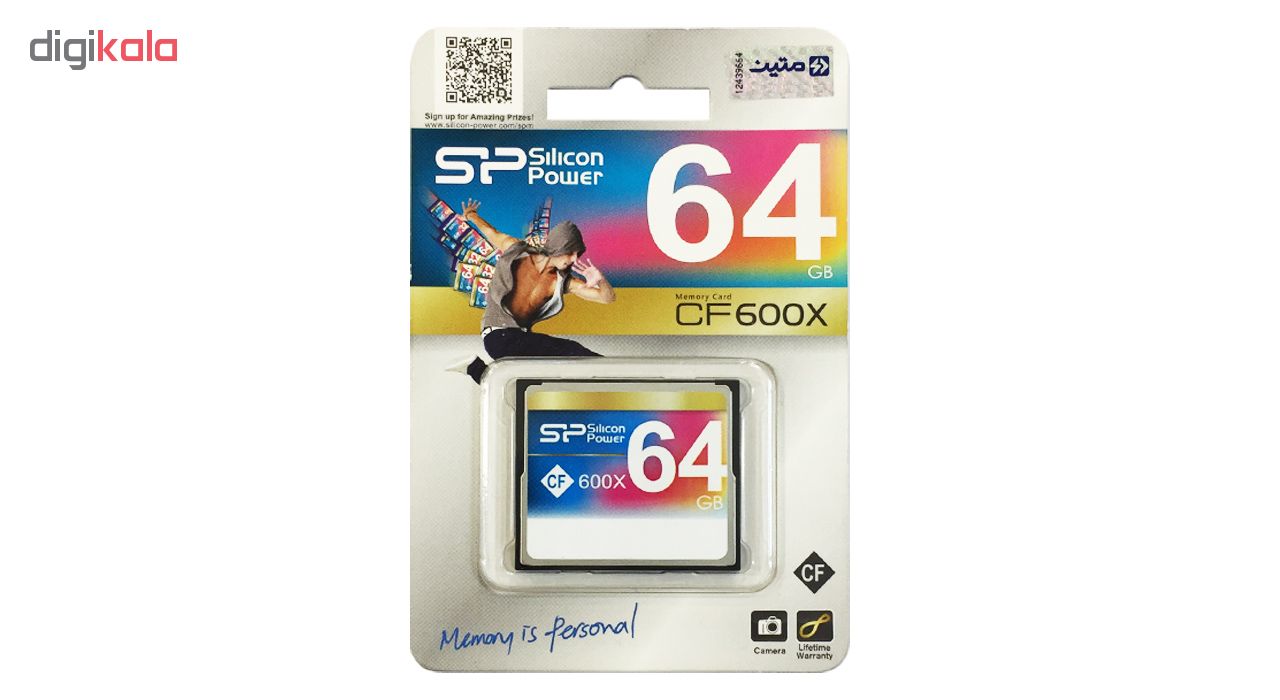 کارت حافظه CF سیلیکون پاور مدل Superior سرعت 600X 90MBps ظرفیت 64 گیگابایت