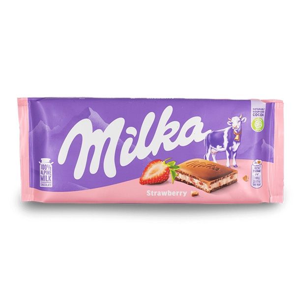 شکلات توت فرنگی میلکا  - 85 گرم
