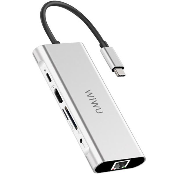 مبدل USB-C به USB 3.0/USB-C/HDMI/AUX/VGA/RJ45 ویوو مدل H1