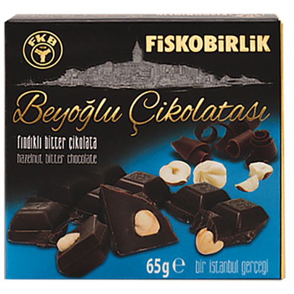 شکلات تلخ با فندق فیسکوبیرلیک - 65 گرم 