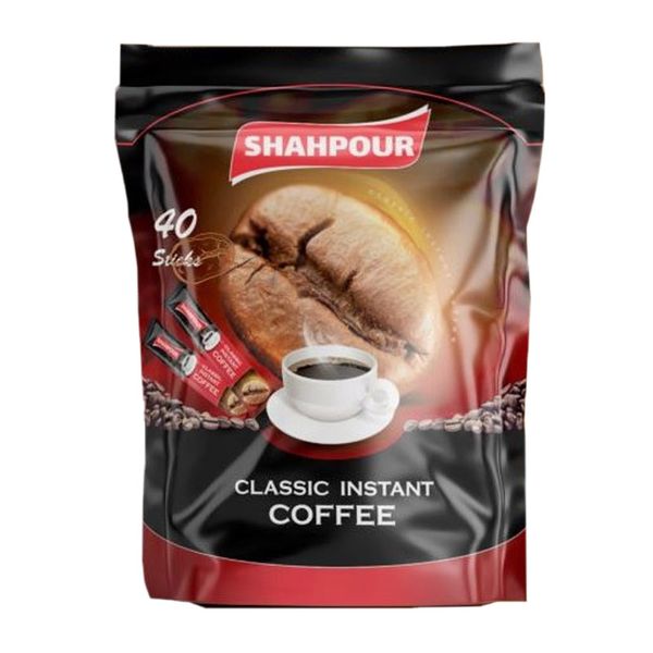 پودر قهوه فوری کلاسیک شاهپور بسته 40 عددی