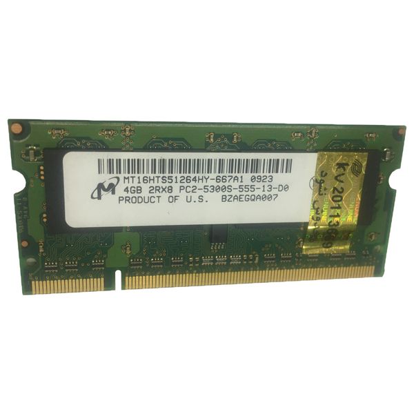 رم لپ تاپ DDR2 تک کاناله 667 مگاهرتز CL5 میکرون مدل PC2-5300S ظرفیت 4 گیگابایت