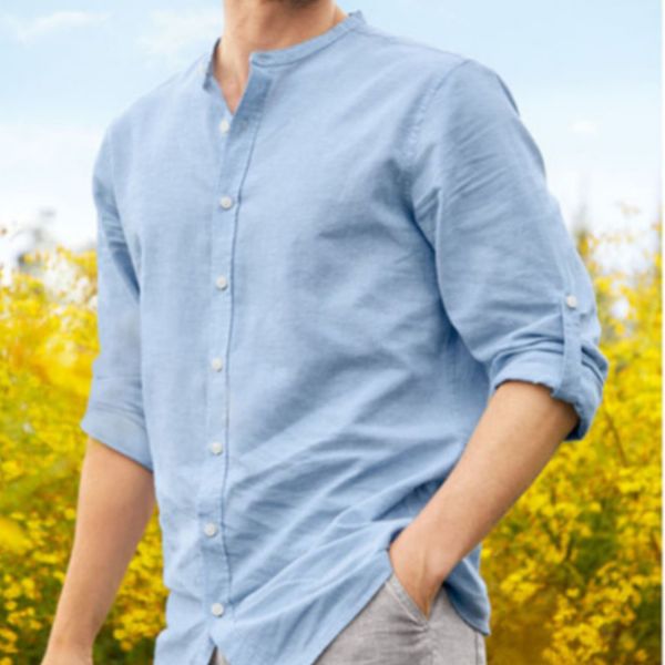 پیراهن آستین بلند مردانه لیورجی مدل لینن کد 14289562