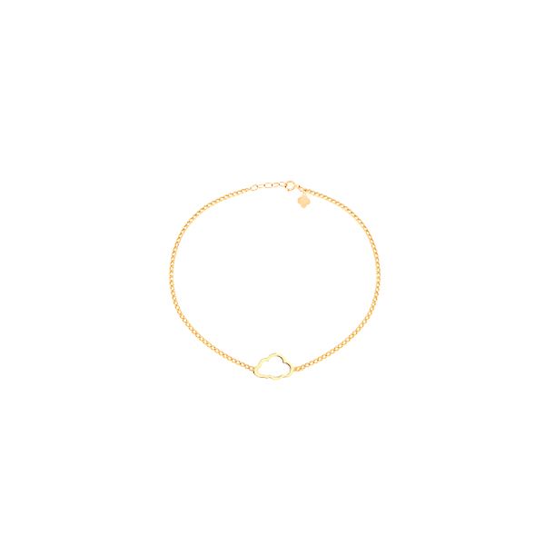 دستبند طلا 18 عیار دخترانه ماوی گالری مدل ابر