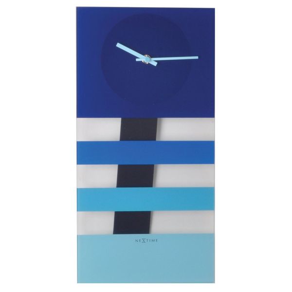 ساعت دیواری نکستایم مدل Bold Stripes Blue 2855bl