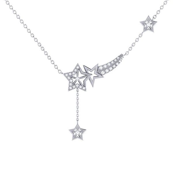 گردنبند طلا 18 عیار زنانه قیراط طرح ستاره کد GH5869