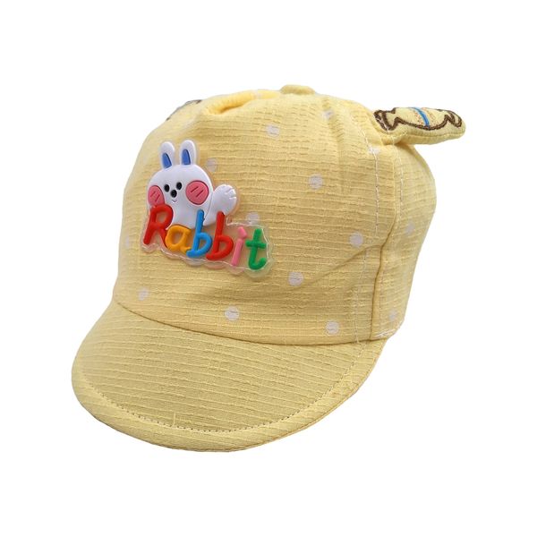کلاه نوزادی طرح خرگوش کد 1135 رنگ زرد