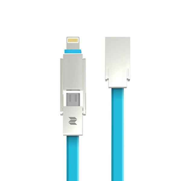 کابل تبدیل USB به microUSB/لایتنینگ راک اسپیس مدل M7 RCB0522 طول 1 متر