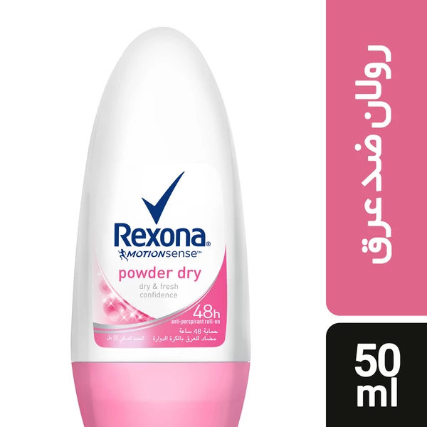 رول ضد تعریق زنانه رکسونا مدل Powder Dry حجم 50 میلی لیتر