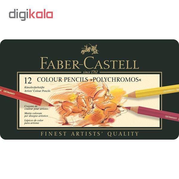 مداد رنگی 12 رنگ فابرکاستل مدل پلی کروموس