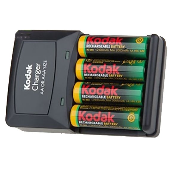 شارژر باتری کداک مدل K620E-C همراه با 4 عدد باتری قابل شارژ