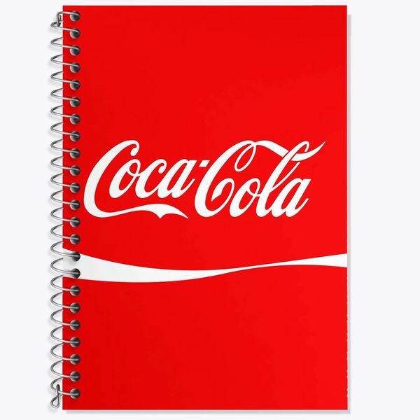 دفتر زبان 50 برگ خندالو مدل سه خط طرح کوکاکولا CocaCola کد 8472