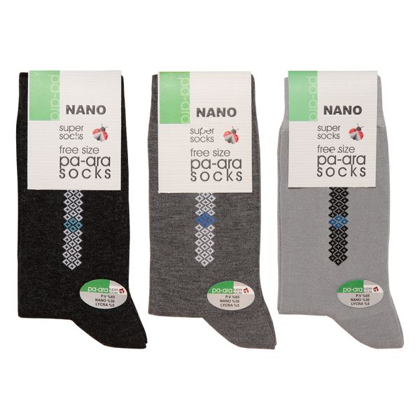 جوراب مردانه پاآرا مدل نانو 30 کد 1030 مجموعه 3 عددی