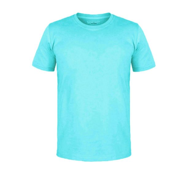 تی شرت آستین کوتاه زنانه مدل ساده رنگ آبی فیروزه ای