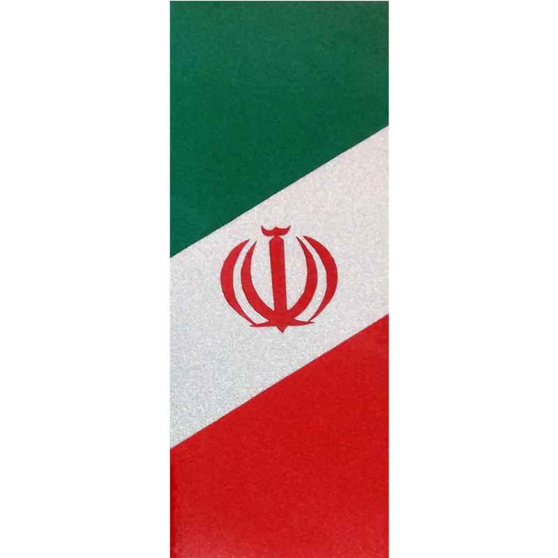 برچسب پلاک خودرو طرح پرچم ایران مدل BR32 بسته 2 عددی