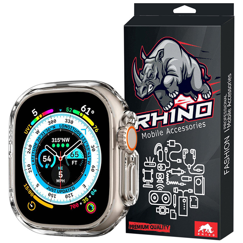کاور راینو مدل ClearCase مناسب برای ساعت هوشمند اسمارت واچ T800 ultra / T900 ultra / HK8 Pro max / HK9 Ultra 2