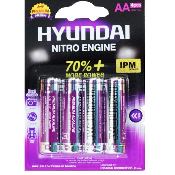 باطری قلمی هیوندای مدل Super Alkaline بسته 4 عددی